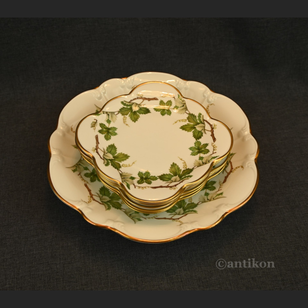 Talerze do serwowania ciasta z paterą 