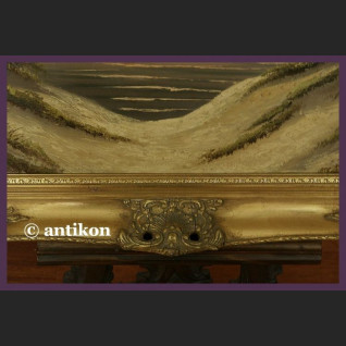 Stary obraz olejny pejzaż Sielska plaża antyki 