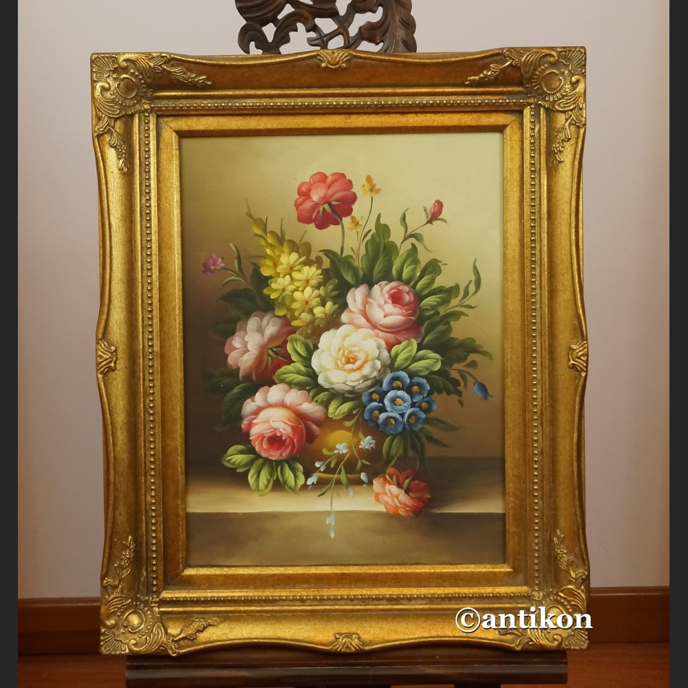 Kwiaty polne w wazonie obraz w ramie  Kwiaty polne w wazonie obraz w ramie