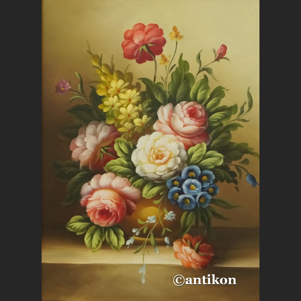 Kwiaty polne w wazonie obraz w ramie  Kwiaty polne w wazonie obraz w ramie