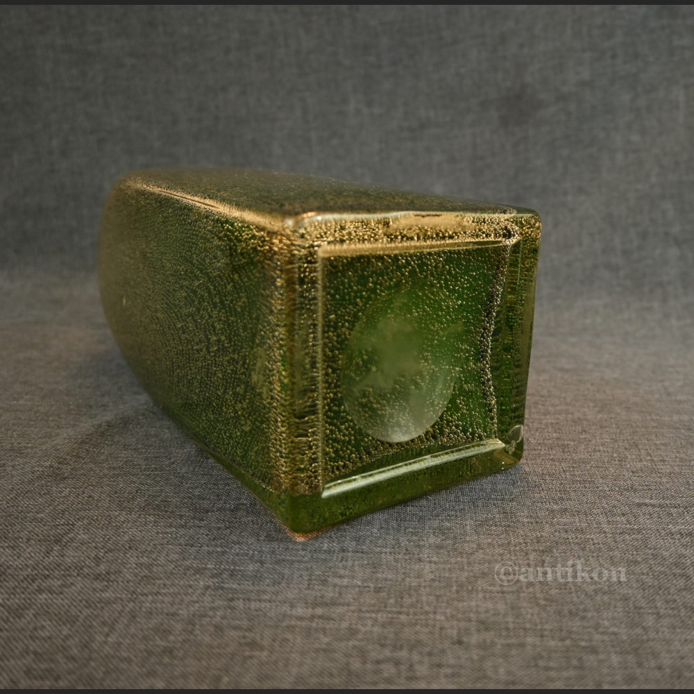 Wazon butla zielony duży stare szkło Wazon butla zielony duży stare szkło