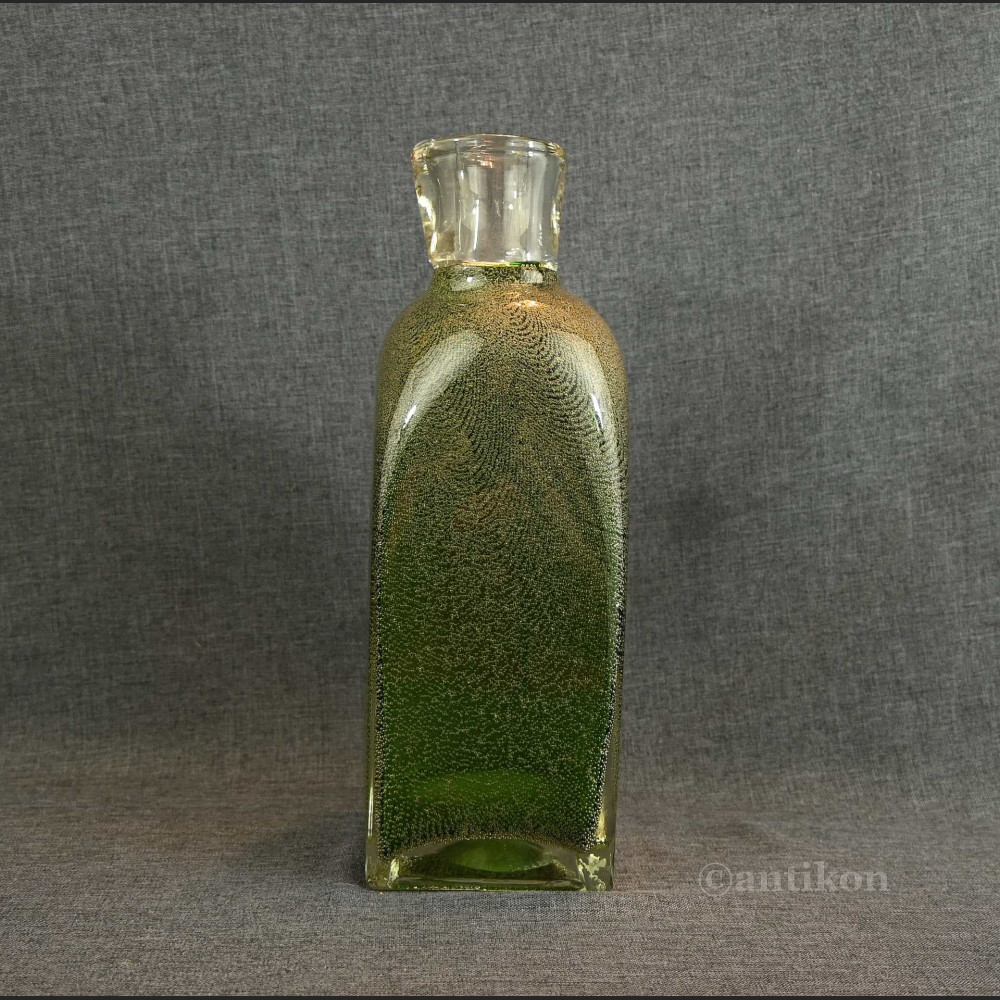 Wazon butla zielony duży stare szkło Wazon butla zielony duży stare szkło