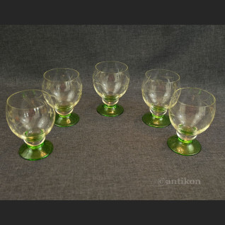 Stare kieliszki do brandy zielone 