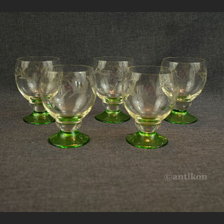 Stare kieliszki do brandy zielone 