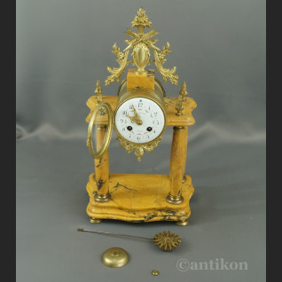 Zegar kominkowy marmur z wazami 