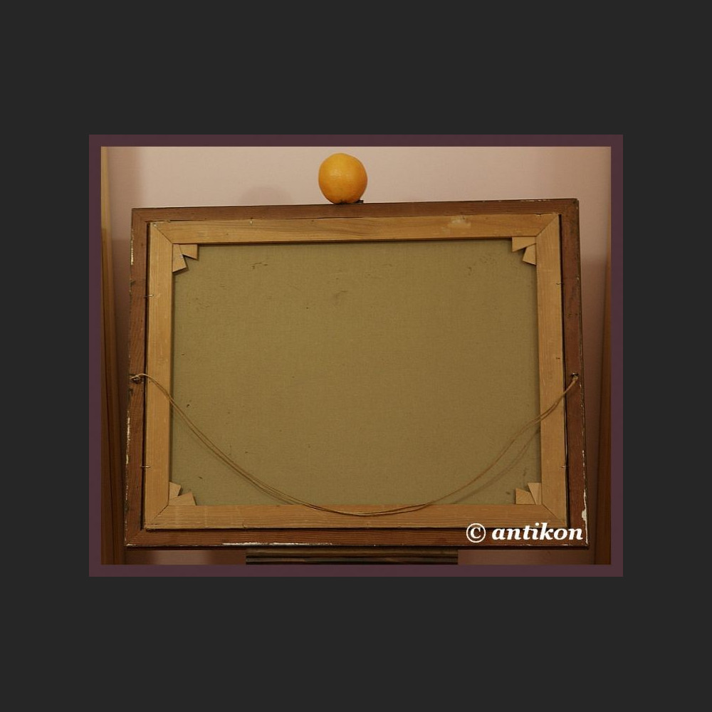 Pejzaż olejny górskie jezioro 