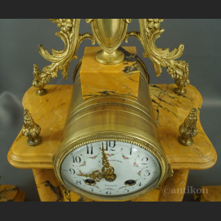 Zegar kominkowy marmur z wazami 