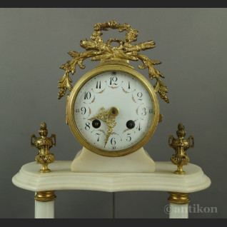 Zegar kominkowy z wahadłem biały Zegar kominkowy z wahadłem biały