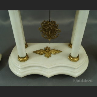 Zegar kominkowy z wahadłem biały Zegar kominkowy z wahadłem biały