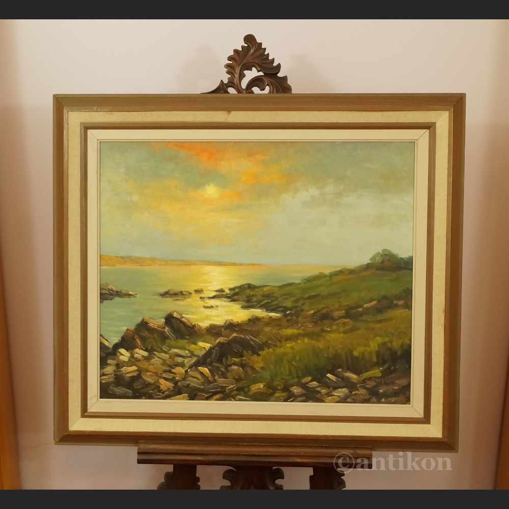 Zachód słońca malarstwo olejne 