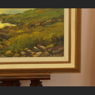 Zachód słońca malarstwo olejne 