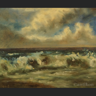 Obraz wzburzone morze świetne malarstwo 