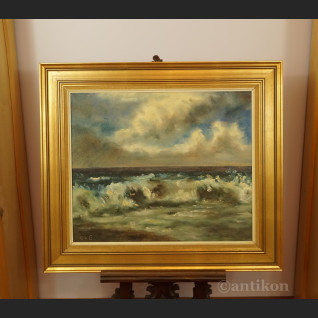 Obraz wzburzone morze świetne malarstwo 