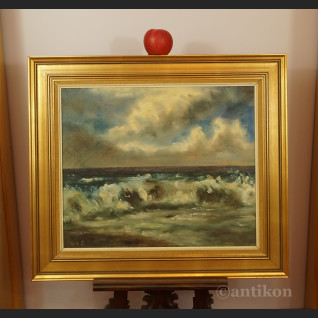 Obraz wzburzone morze świetne malarstwo 