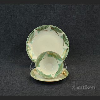 Filiżanka trio pistacjowa art deco Filiżanka trio pistacjowa art deco