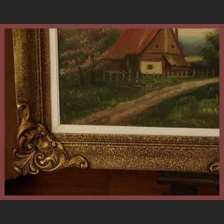 Obraz sielski pejzaż na wsi domostwo  Obraz sielski pejzaż na wsi domostwo