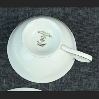 Stare trio porcelanowe czerwono złote 