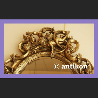 STYLOWE BAROKOWE LUSTRO W ZŁOCONEJ RAMIE