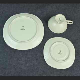 Zestaw śniadaniowy stare trio porcelanowe Zestaw śniadaniowy stare trio porcelanowe
