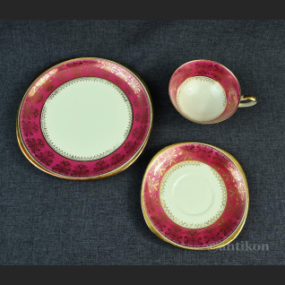 Zestaw śniadaniowy stare trio porcelanowe Zestaw śniadaniowy stare trio porcelanowe