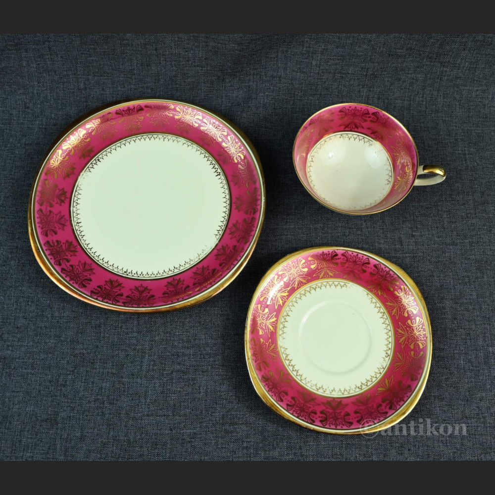 Zestaw śniadaniowy stare trio porcelanowe Zestaw śniadaniowy stare trio porcelanowe