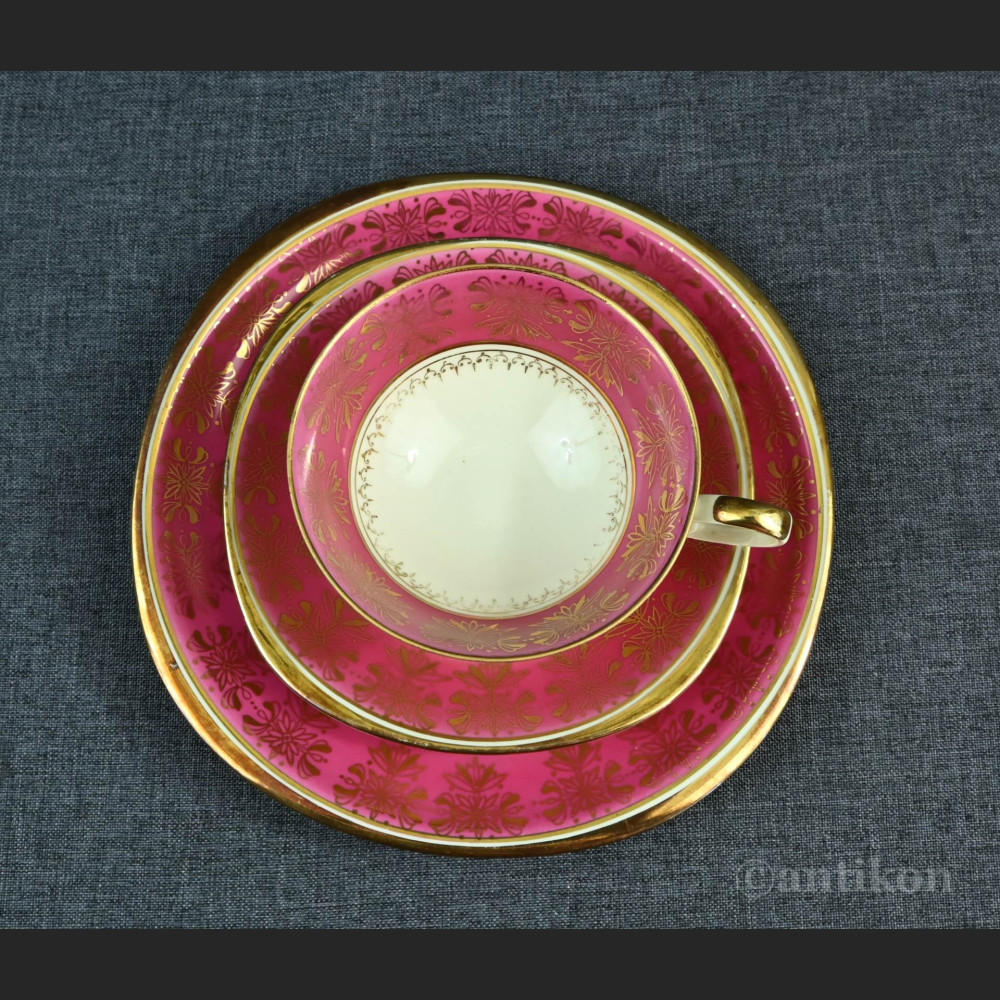 Zestaw śniadaniowy stare trio porcelanowe Zestaw śniadaniowy stare trio porcelanowe