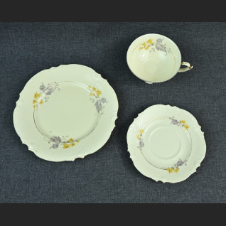 Trio porcelanowe forsycja kremowa porcelana Trio porcelanowe forsycja kremowa porcelana