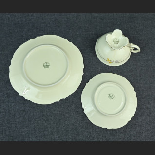 Trio porcelanowe forsycja kremowa porcelana Trio porcelanowe forsycja kremowa porcelana