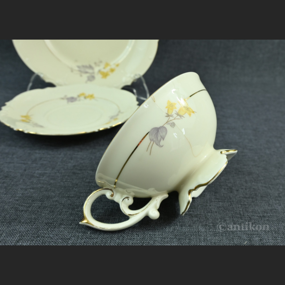 Trio porcelanowe forsycja kremowa porcelana Trio porcelanowe forsycja kremowa porcelana