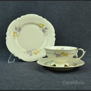 Trio porcelanowe forsycja kremowa porcelana Trio porcelanowe forsycja kremowa porcelana