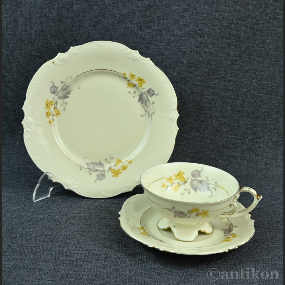 Trio porcelanowe forsycja kremowa porcelana Trio porcelanowe forsycja kremowa porcelana