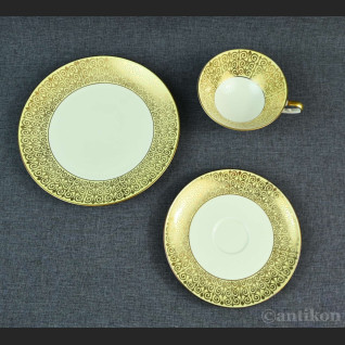 Filiżanka trio kolekcjonerska cytrynowo złota Filiżanka trio kolekcjonerska cytrynowo złota