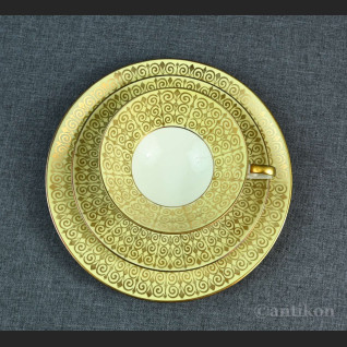 Filiżanka trio kolekcjonerska cytrynowo złota Filiżanka trio kolekcjonerska cytrynowo złota