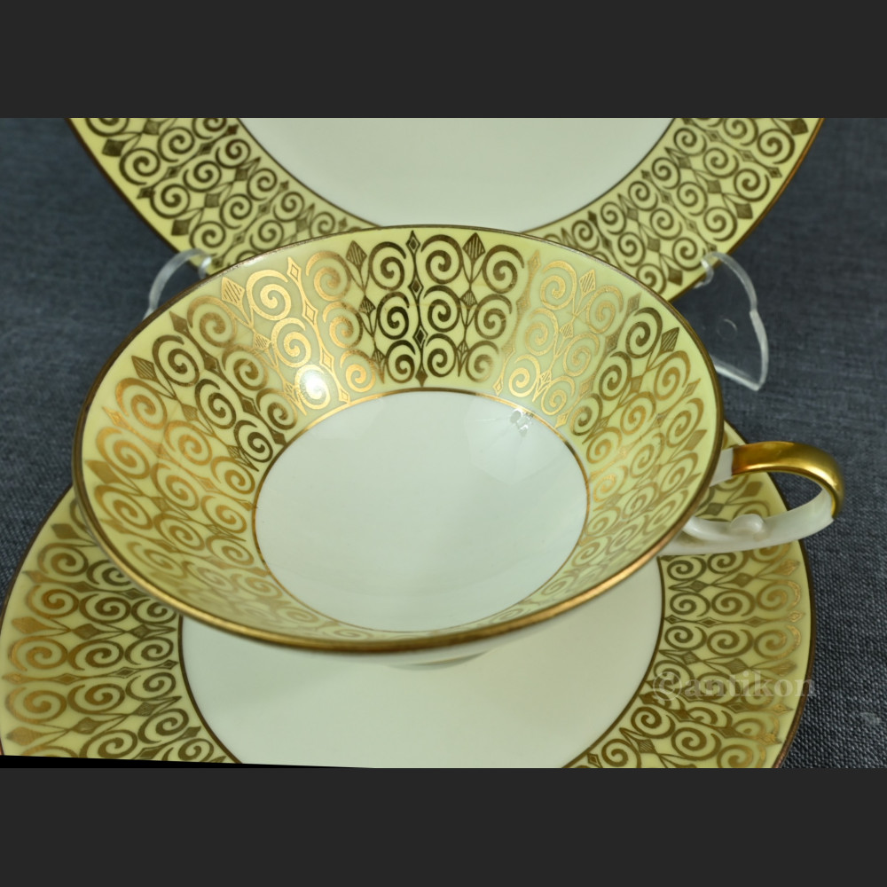 Filiżanka trio kolekcjonerska cytrynowo złota Filiżanka trio kolekcjonerska cytrynowo złota