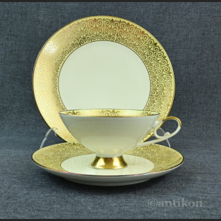 Filiżanka trio kolekcjonerska cytrynowo złota Filiżanka trio kolekcjonerska cytrynowo złota