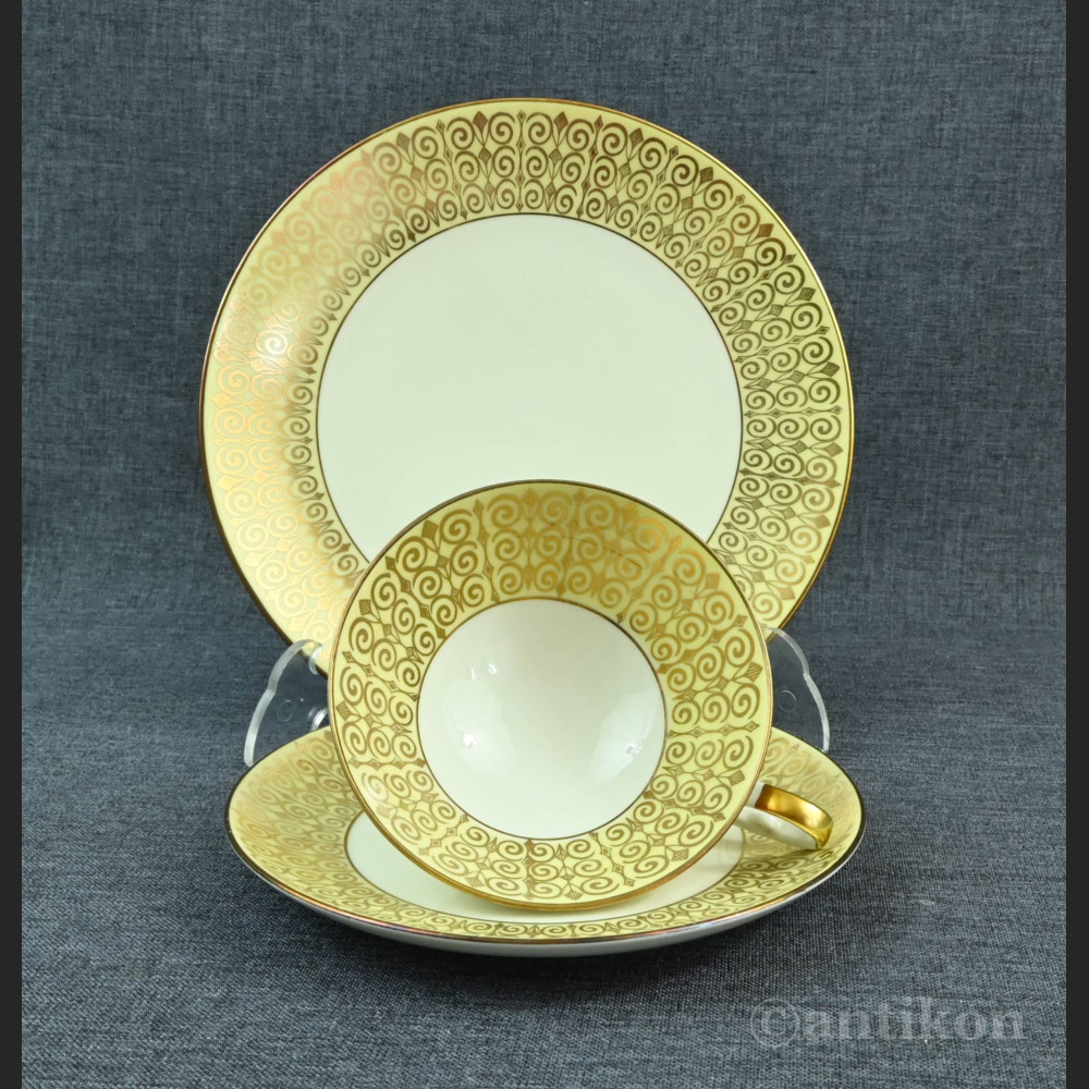 Filiżanka trio kolekcjonerska cytrynowo złota Filiżanka trio kolekcjonerska cytrynowo złota