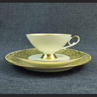 Filiżanka trio kolekcjonerska cytrynowo złota Filiżanka trio kolekcjonerska cytrynowo złota