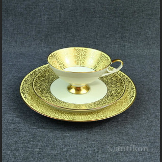 Filiżanka trio kolekcjonerska cytrynowo złota Filiżanka trio kolekcjonerska cytrynowo złota