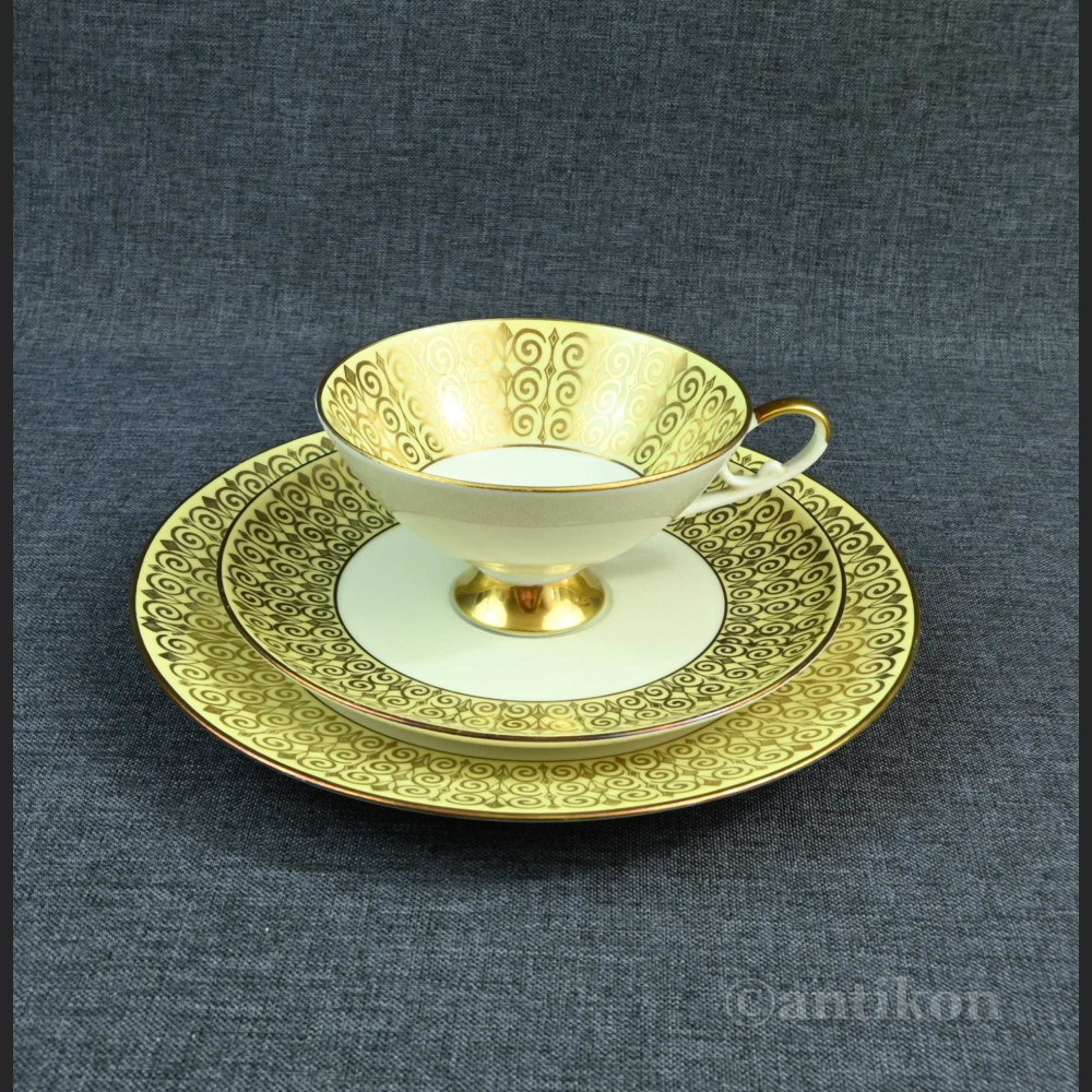 Filiżanka trio kolekcjonerska cytrynowo złota Filiżanka trio kolekcjonerska cytrynowo złota