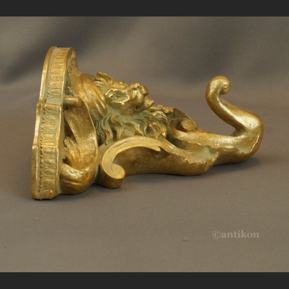 Półka konsolka w barokowym stylu z głową lwa  Półka konsolka w barokowym stylu z głową lwa