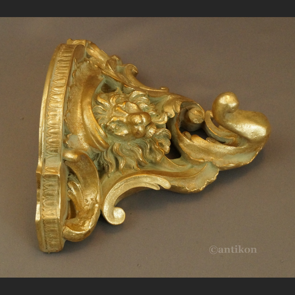 Półka konsolka w barokowym stylu z głową lwa  Półka konsolka w barokowym stylu z głową lwa