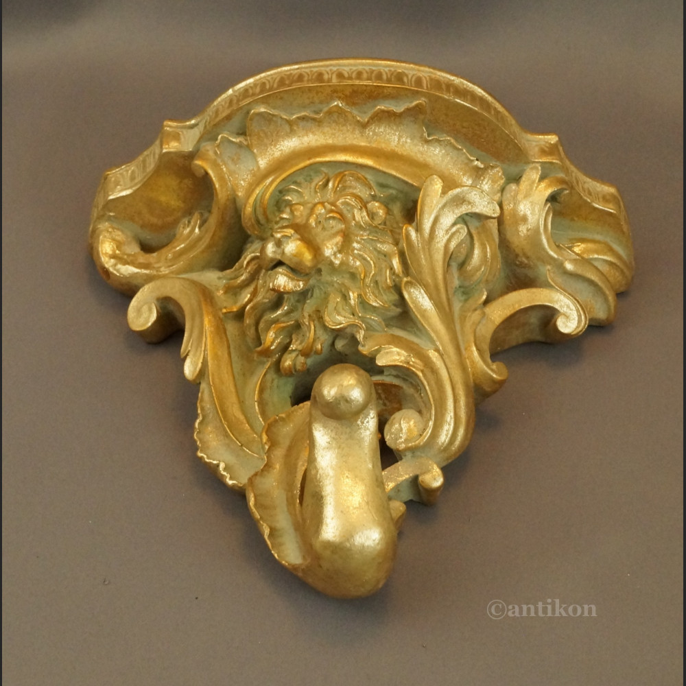 Półka konsolka w barokowym stylu z głową lwa  Półka konsolka w barokowym stylu z głową lwa