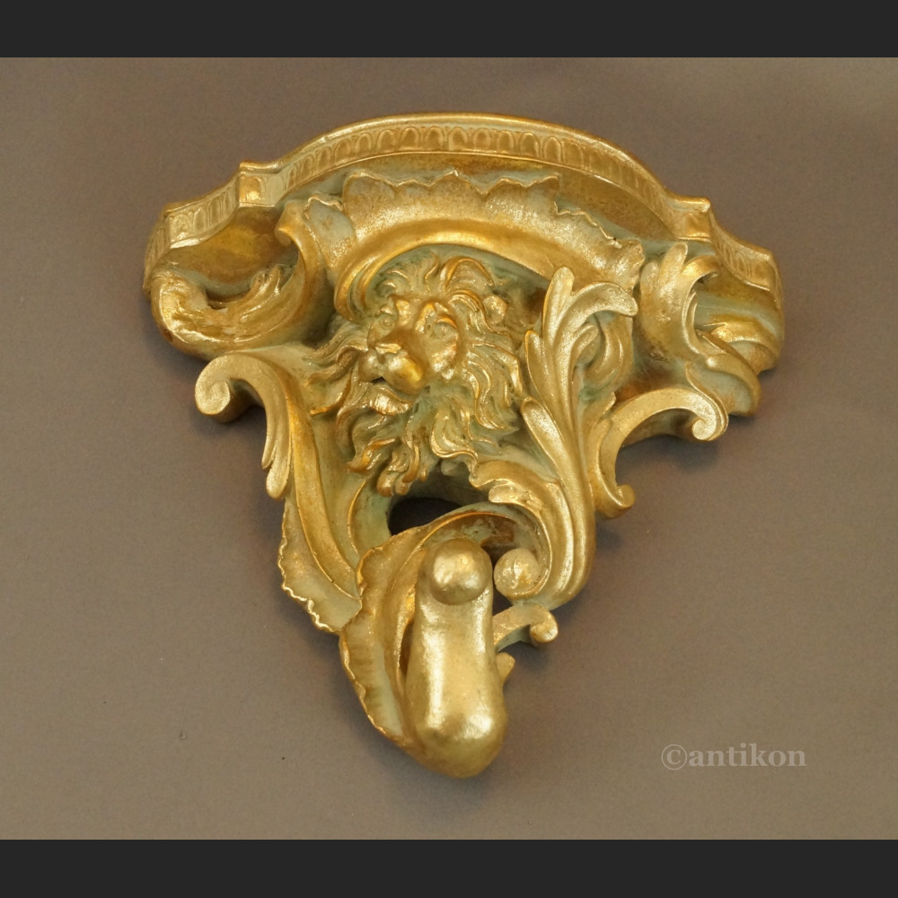 Półka konsolka w barokowym stylu z głową lwa  Półka konsolka w barokowym stylu z głową lwa