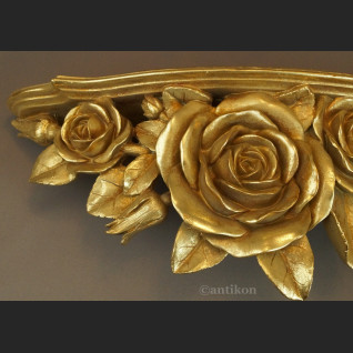 Barokowa półka z różami złota Barokowa półka z różami złota