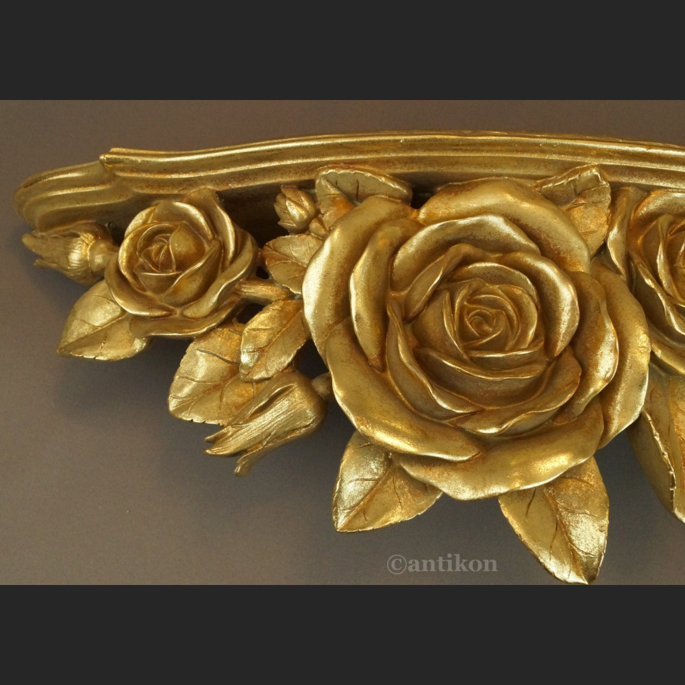 Barokowa półka z różami złota Barokowa półka z różami złota