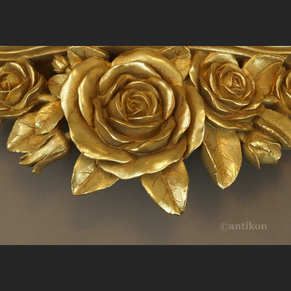 Barokowa półka z różami złota Barokowa półka z różami złota
