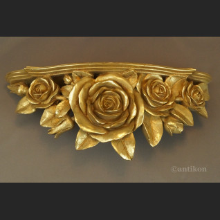 Barokowa półka z różami złota Barokowa półka z różami złota