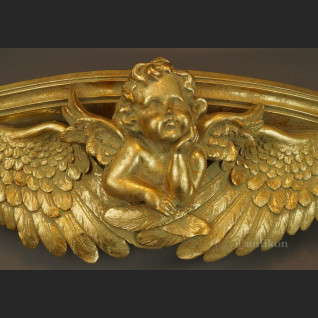 Barokowa półka z aniołem i skrzydłami 