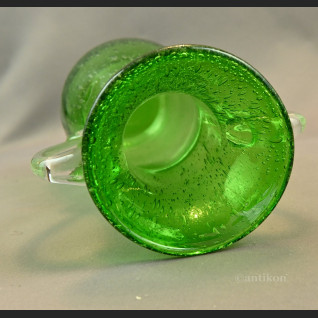 Zielony wazon antico szklany rarytas 