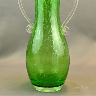 Zielony wazon antico szklany rarytas 